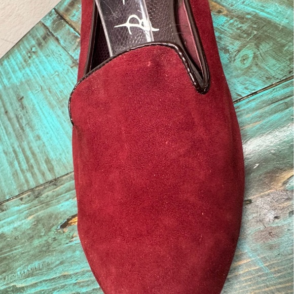 Kate & Mel Burgundy Red Leather Suede Slip On Flat Loafers Size 39 - Picture 9 of 11
